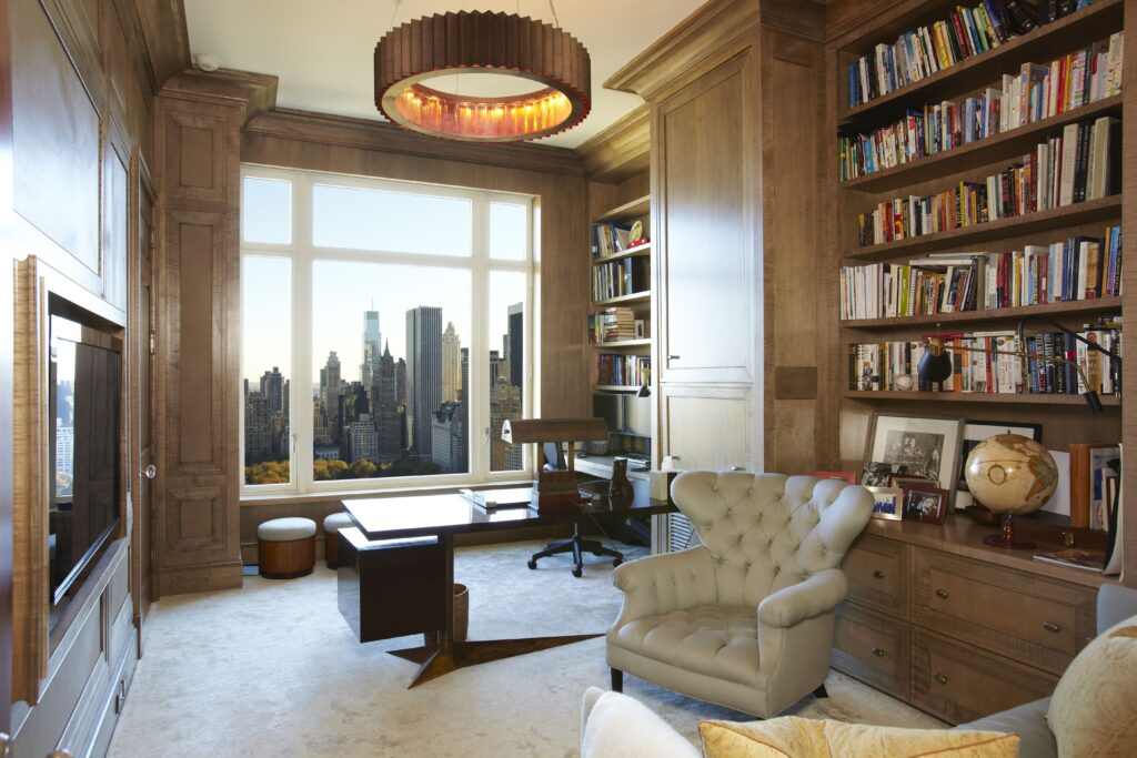 15 CPW Leather paneled Library
